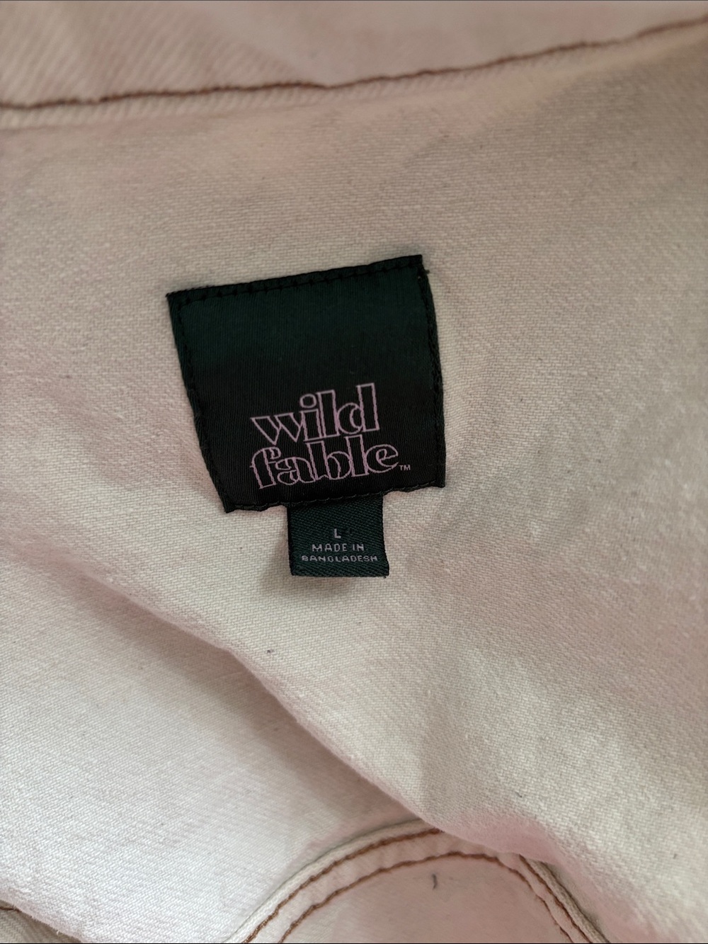 Wild Fable cream cropped denim jacket - Picture 10 of 13